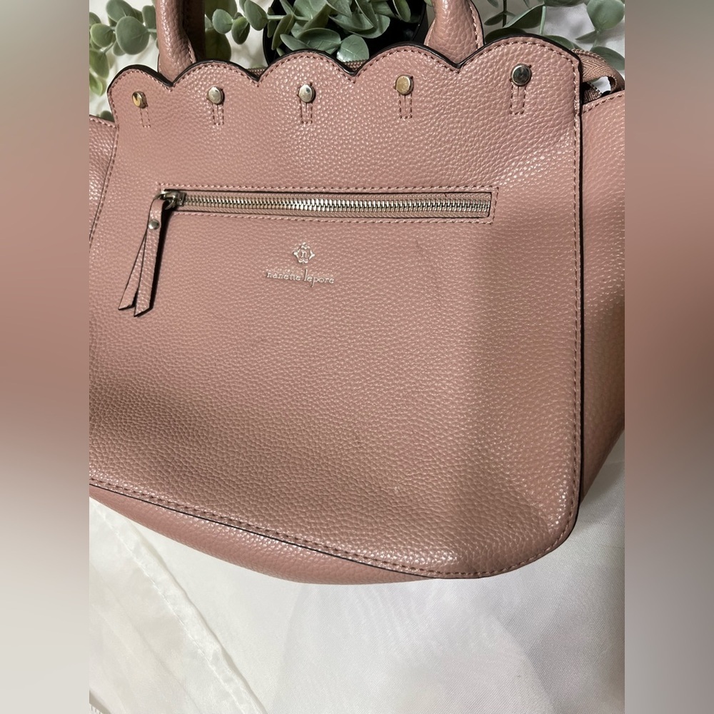 Nanette Lepore Blush Pebbled Vegan Leather Handbag